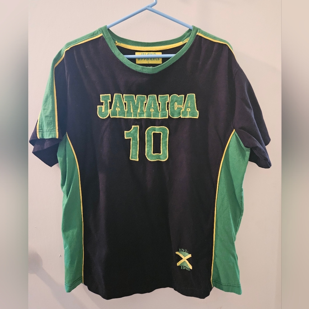 Jamaica Team Embroidered Jersey T-Shirt 🇯🇲